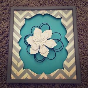 Chevron flower decor
